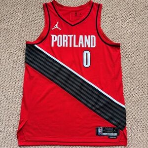 NWOT Lillard  Red Portland Trailblazer  Basketball Jersey limited edition